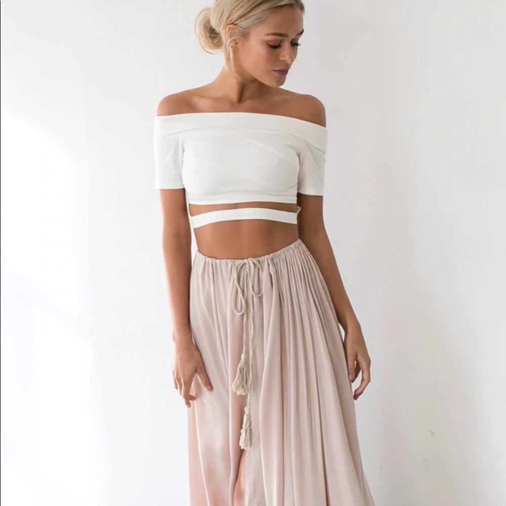 Hello Molly Low and Behold White Crop Top